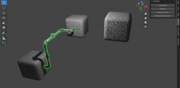 Blender插件 – 程序化管道生成器 Geopipes – Geometry Nodes Pipes